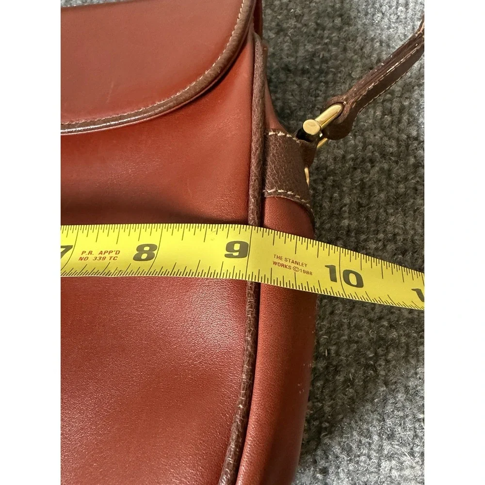 Vintage Mark Cross 1845 Style 152 Brown Leather Shoulder Crossbody Bag